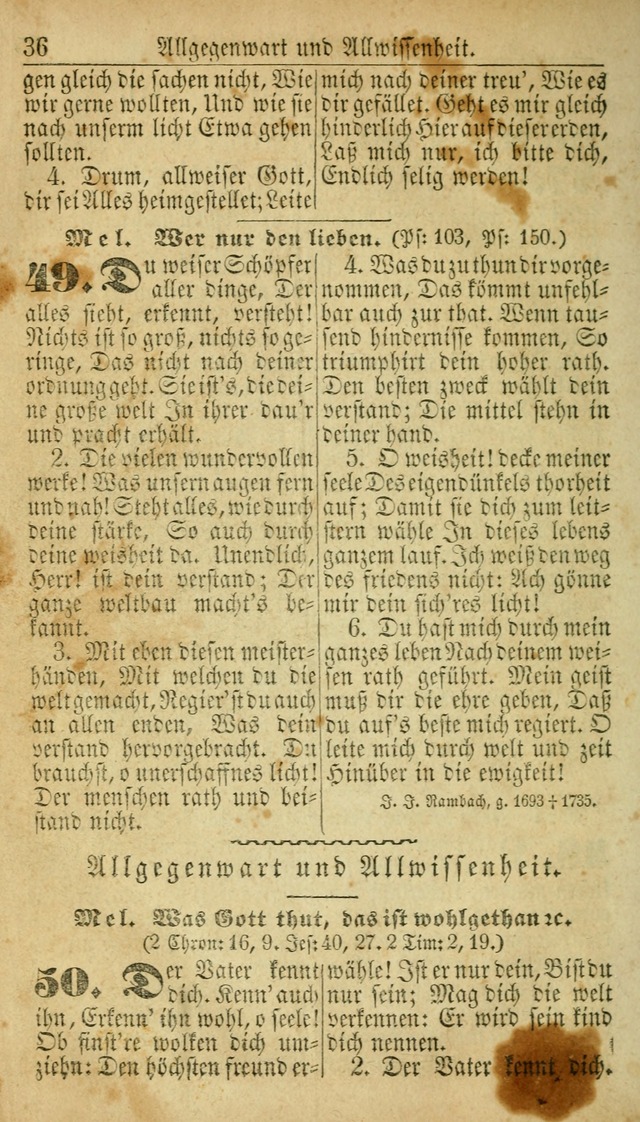 Deutsches Gesangbuch für die Evangelisch-Luterische Kirche in den Vereinigten Staaten: herausgegeben mit kirchlicher Genehmigung  page 36