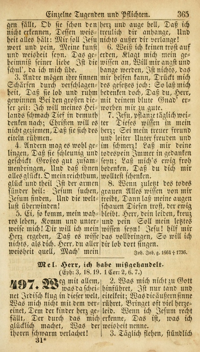 Deutsches Gesangbuch für die Evangelisch-Luterische Kirche in den Vereinigten Staaten: herausgegeben mit kirchlicher Genehmigung  page 365