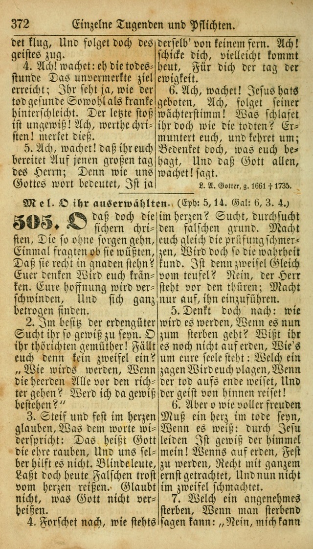 Deutsches Gesangbuch für die Evangelisch-Luterische Kirche in den Vereinigten Staaten: herausgegeben mit kirchlicher Genehmigung  page 372