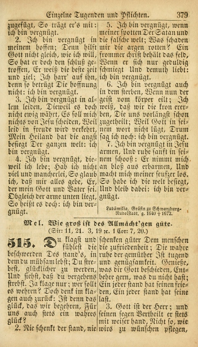 Deutsches Gesangbuch für die Evangelisch-Luterische Kirche in den Vereinigten Staaten: herausgegeben mit kirchlicher Genehmigung  page 379