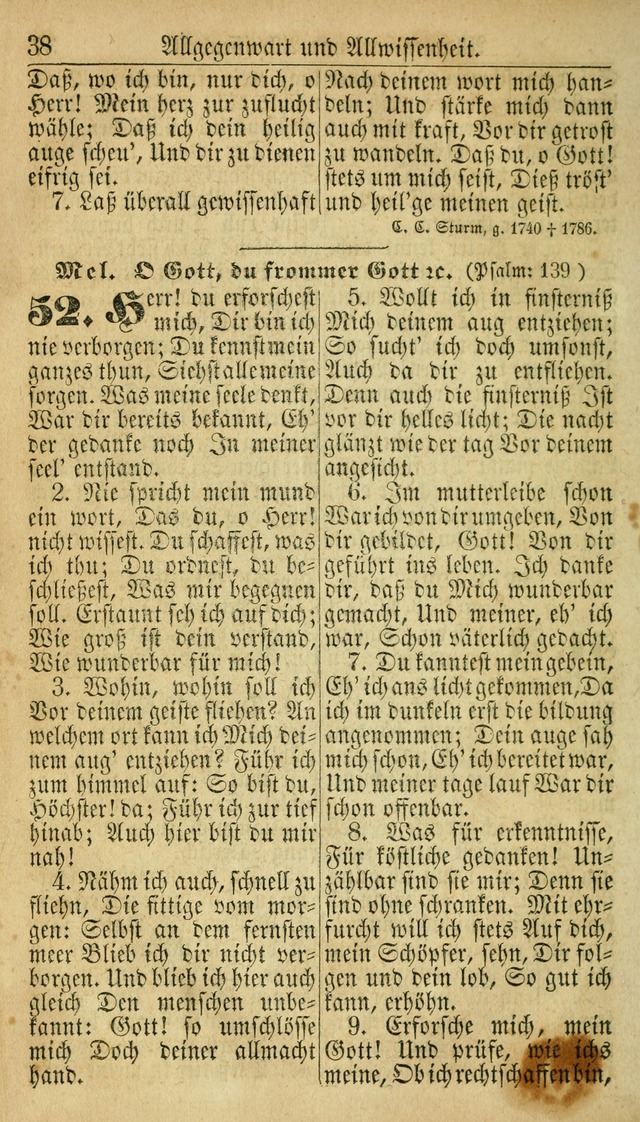 Deutsches Gesangbuch für die Evangelisch-Luterische Kirche in den Vereinigten Staaten: herausgegeben mit kirchlicher Genehmigung  page 38