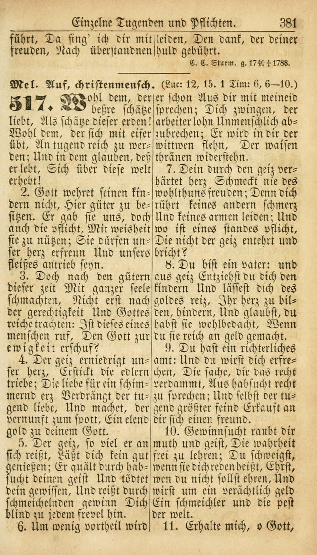 Deutsches Gesangbuch für die Evangelisch-Luterische Kirche in den Vereinigten Staaten: herausgegeben mit kirchlicher Genehmigung  page 381