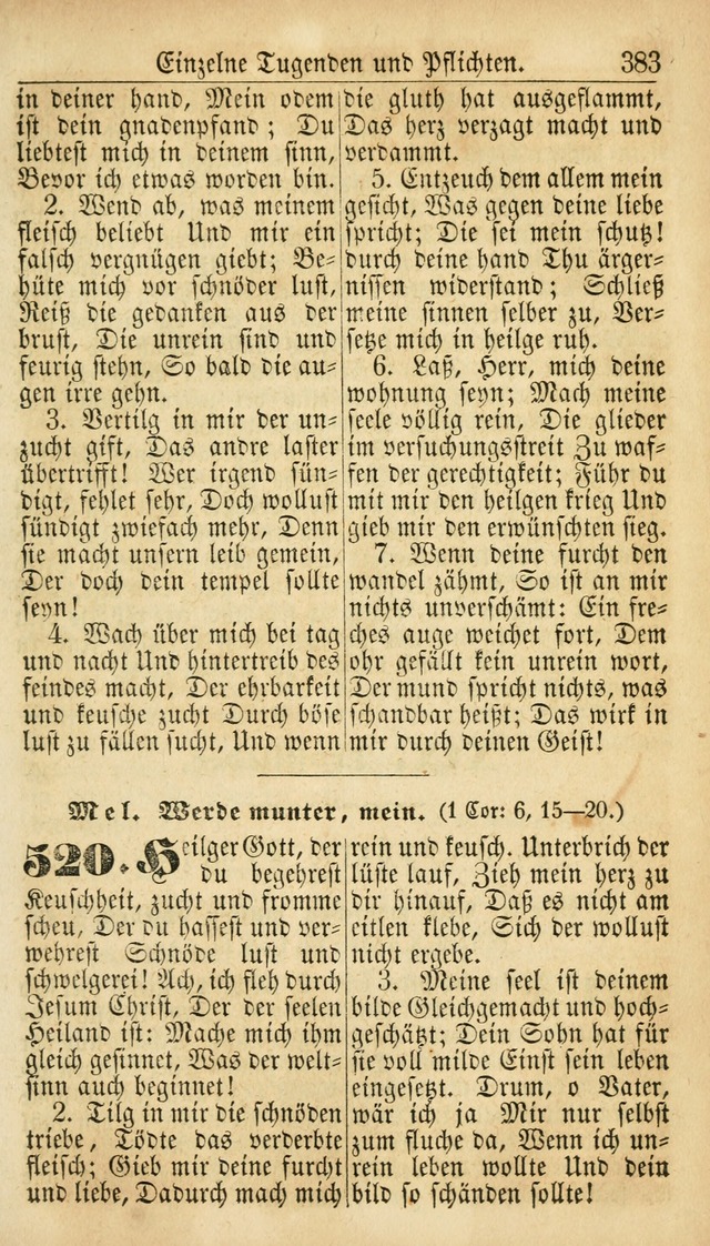 Deutsches Gesangbuch für die Evangelisch-Luterische Kirche in den Vereinigten Staaten: herausgegeben mit kirchlicher Genehmigung  page 383