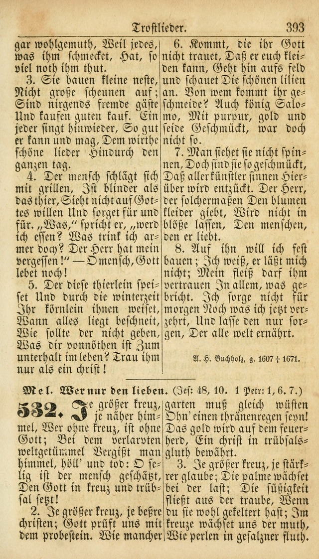 Deutsches Gesangbuch für die Evangelisch-Luterische Kirche in den Vereinigten Staaten: herausgegeben mit kirchlicher Genehmigung  page 393