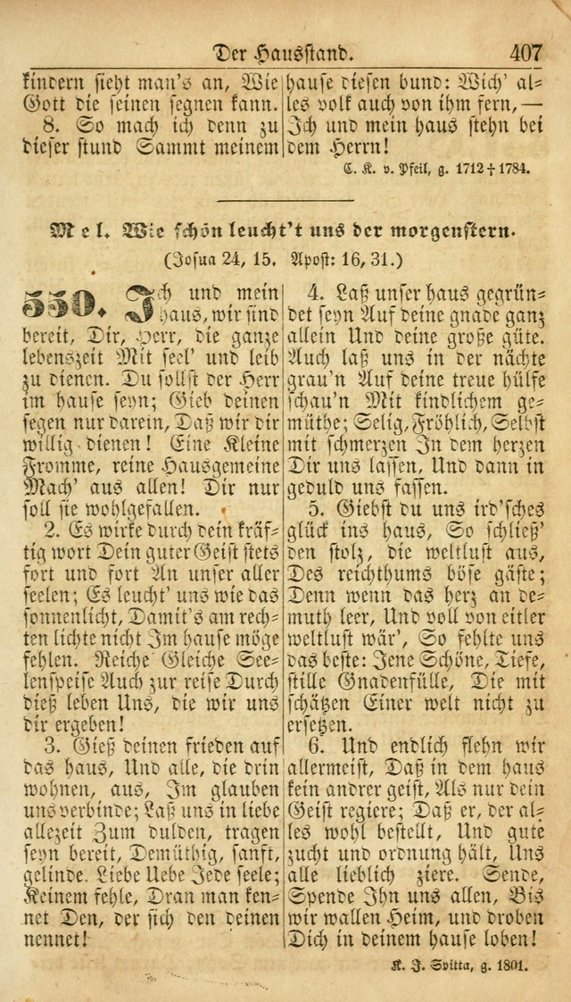 Deutsches Gesangbuch für die Evangelisch-Luterische Kirche in den Vereinigten Staaten: herausgegeben mit kirchlicher Genehmigung  page 407