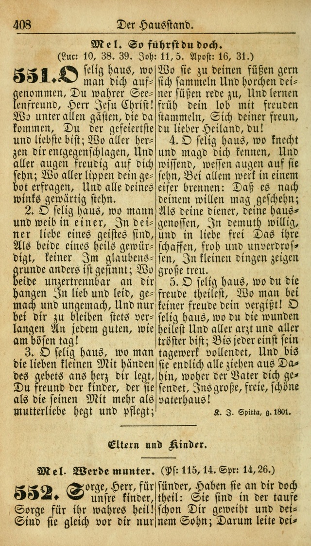 Deutsches Gesangbuch für die Evangelisch-Luterische Kirche in den Vereinigten Staaten: herausgegeben mit kirchlicher Genehmigung  page 408