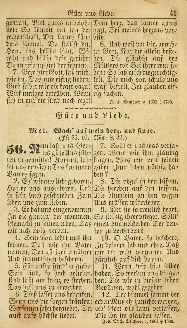 Deutsches Gesangbuch für die Evangelisch-Luterische Kirche in den Vereinigten Staaten: herausgegeben mit kirchlicher Genehmigung  page 41