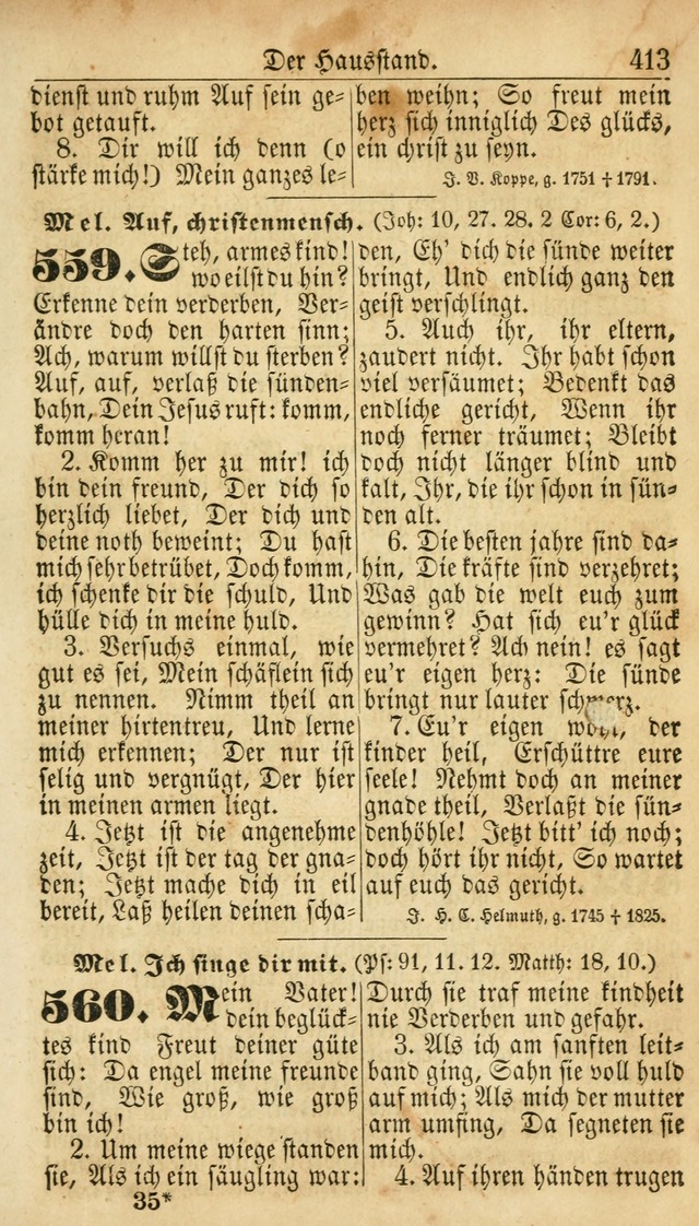 Deutsches Gesangbuch für die Evangelisch-Luterische Kirche in den Vereinigten Staaten: herausgegeben mit kirchlicher Genehmigung  page 413