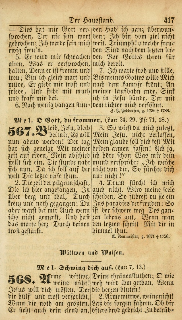 Deutsches Gesangbuch für die Evangelisch-Luterische Kirche in den Vereinigten Staaten: herausgegeben mit kirchlicher Genehmigung  page 417