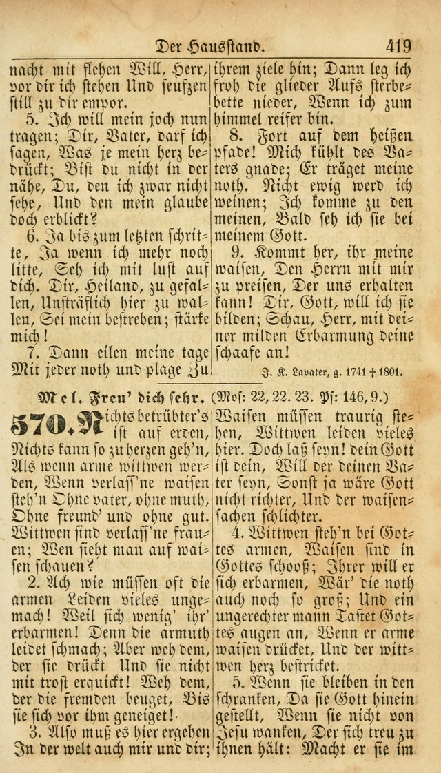 Deutsches Gesangbuch für die Evangelisch-Luterische Kirche in den Vereinigten Staaten: herausgegeben mit kirchlicher Genehmigung  page 419