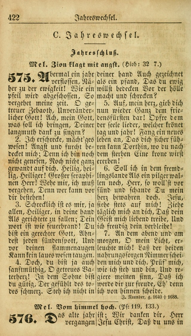 Deutsches Gesangbuch für die Evangelisch-Luterische Kirche in den Vereinigten Staaten: herausgegeben mit kirchlicher Genehmigung  page 422