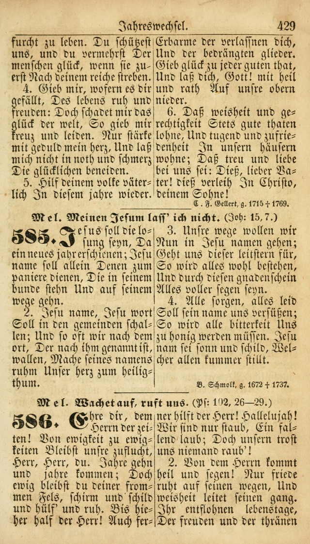 Deutsches Gesangbuch für die Evangelisch-Luterische Kirche in den Vereinigten Staaten: herausgegeben mit kirchlicher Genehmigung  page 429