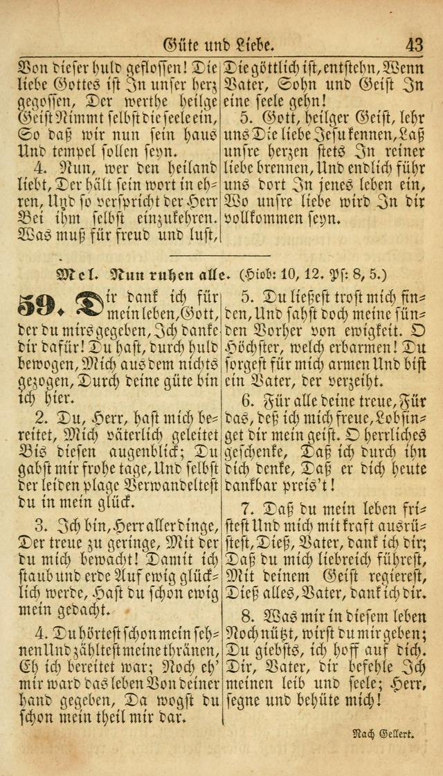 Deutsches Gesangbuch für die Evangelisch-Luterische Kirche in den Vereinigten Staaten: herausgegeben mit kirchlicher Genehmigung  page 43