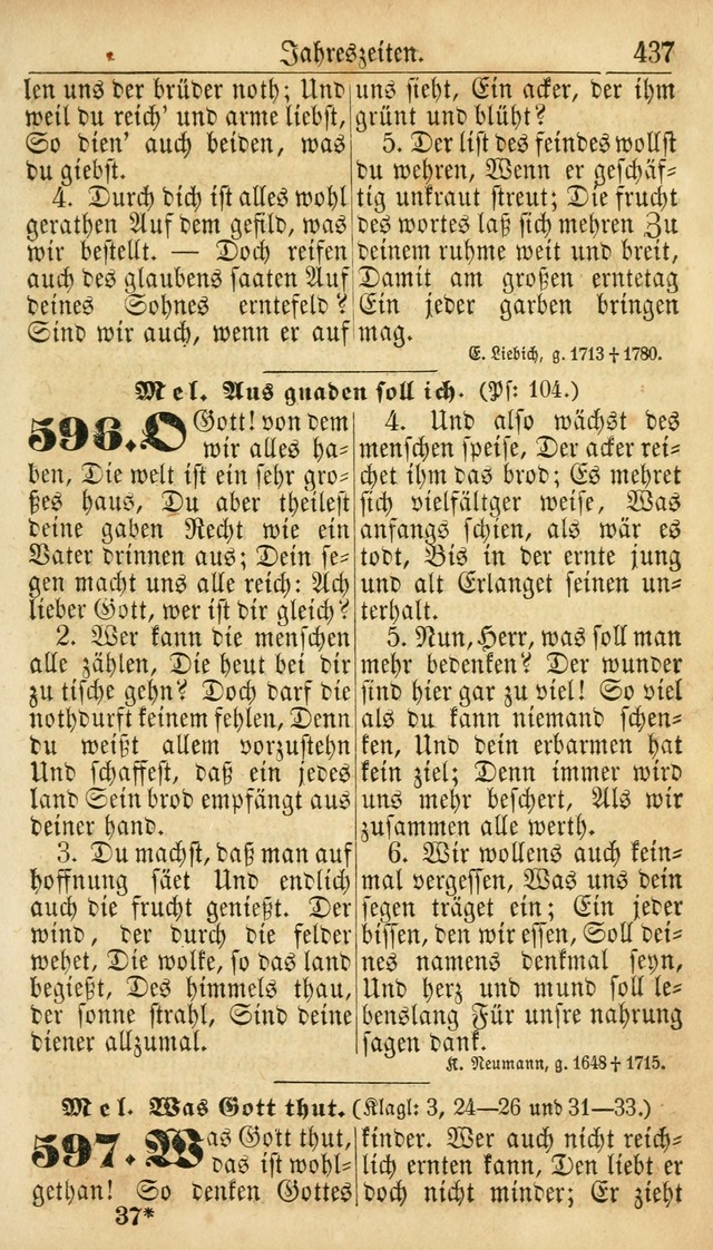 Deutsches Gesangbuch für die Evangelisch-Luterische Kirche in den Vereinigten Staaten: herausgegeben mit kirchlicher Genehmigung  page 437