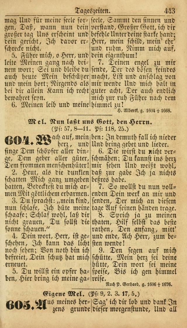 Deutsches Gesangbuch für die Evangelisch-Luterische Kirche in den Vereinigten Staaten: herausgegeben mit kirchlicher Genehmigung  page 443