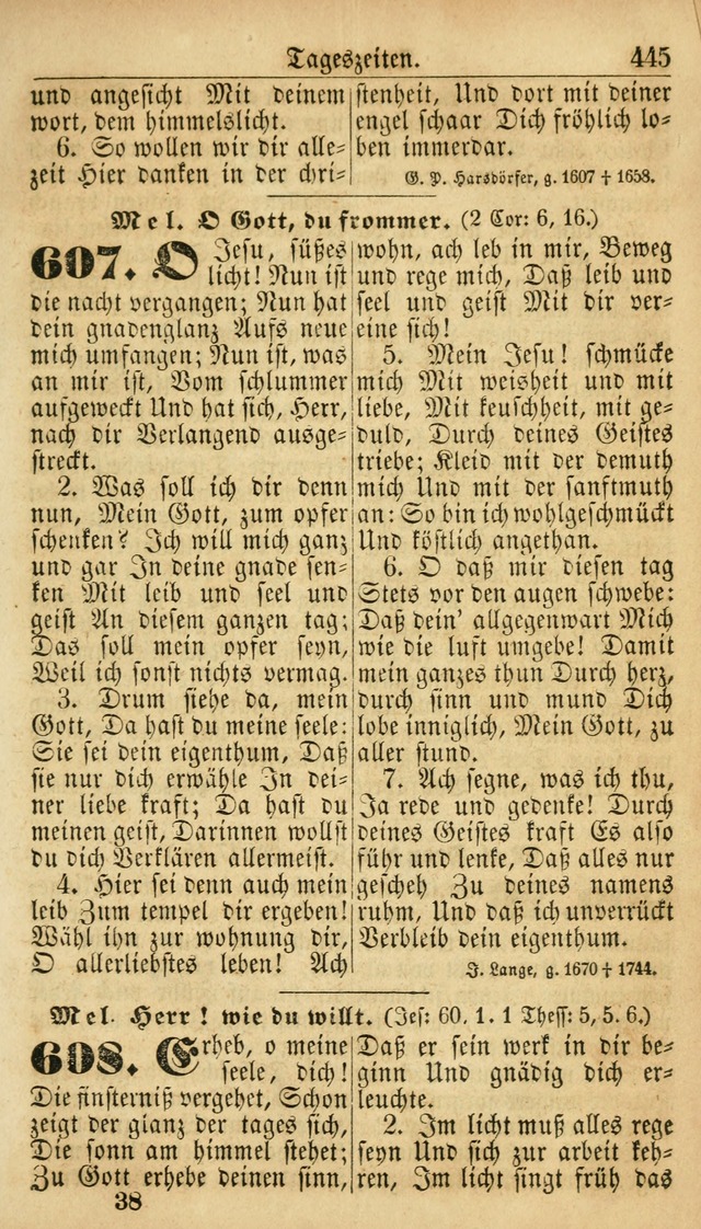 Deutsches Gesangbuch für die Evangelisch-Luterische Kirche in den Vereinigten Staaten: herausgegeben mit kirchlicher Genehmigung  page 445