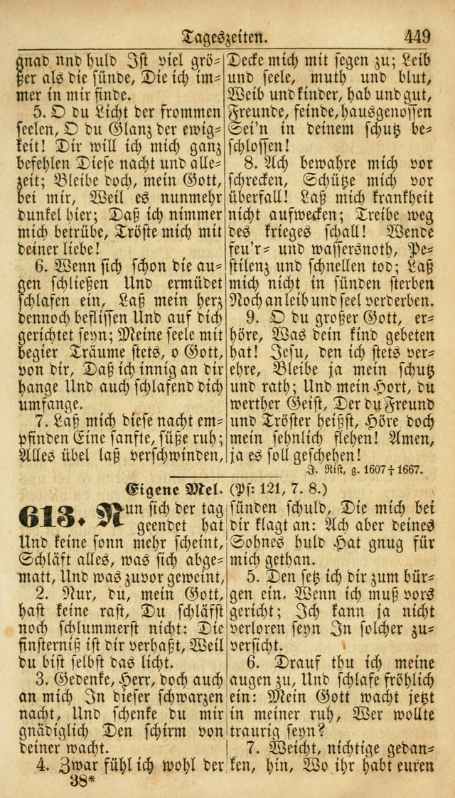 Deutsches Gesangbuch für die Evangelisch-Luterische Kirche in den Vereinigten Staaten: herausgegeben mit kirchlicher Genehmigung  page 449