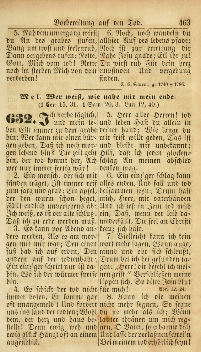 Deutsches Gesangbuch für die Evangelisch-Luterische Kirche in den Vereinigten Staaten: herausgegeben mit kirchlicher Genehmigung  page 463