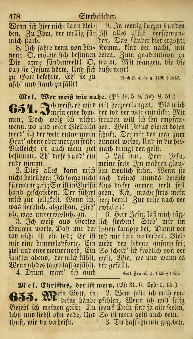 Deutsches Gesangbuch für die Evangelisch-Luterische Kirche in den Vereinigten Staaten: herausgegeben mit kirchlicher Genehmigung  page 478