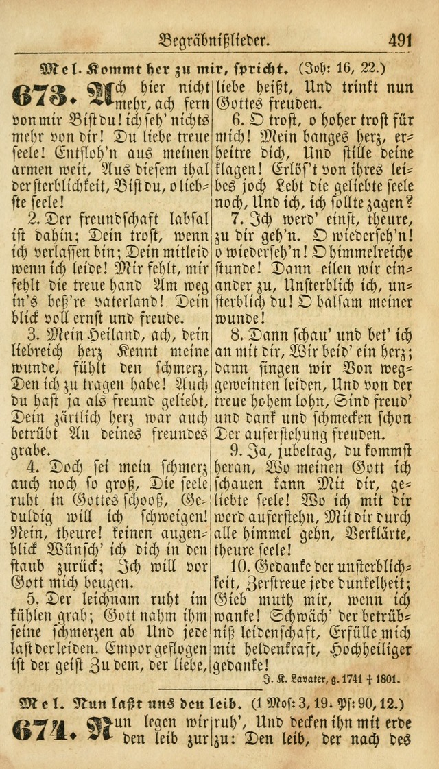 Deutsches Gesangbuch für die Evangelisch-Luterische Kirche in den Vereinigten Staaten: herausgegeben mit kirchlicher Genehmigung  page 491