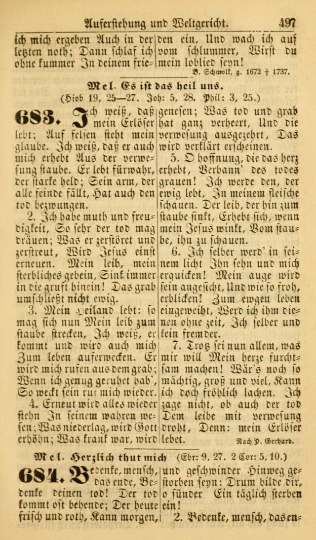 Deutsches Gesangbuch für die Evangelisch-Luterische Kirche in den Vereinigten Staaten: herausgegeben mit kirchlicher Genehmigung  page 497