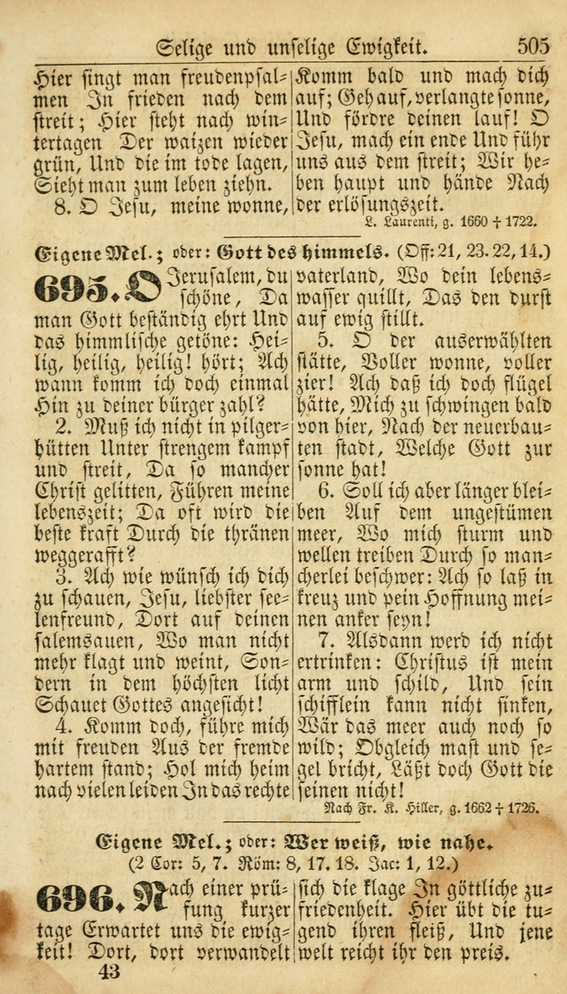 Deutsches Gesangbuch für die Evangelisch-Luterische Kirche in den Vereinigten Staaten: herausgegeben mit kirchlicher Genehmigung  page 505