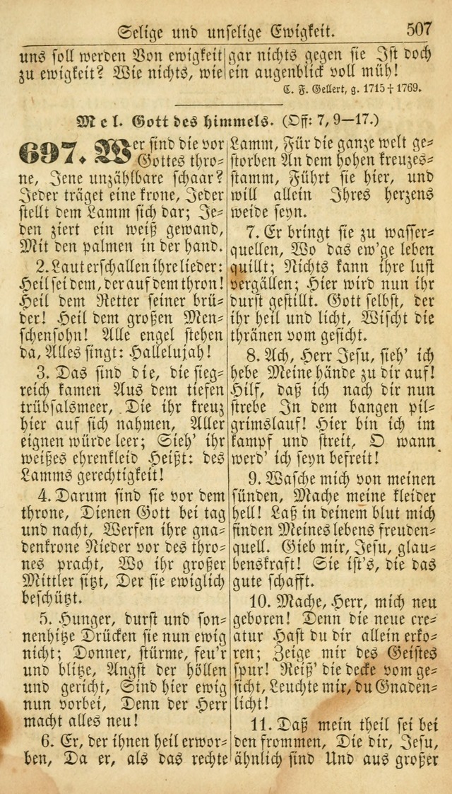 Deutsches Gesangbuch für die Evangelisch-Luterische Kirche in den Vereinigten Staaten: herausgegeben mit kirchlicher Genehmigung  page 507