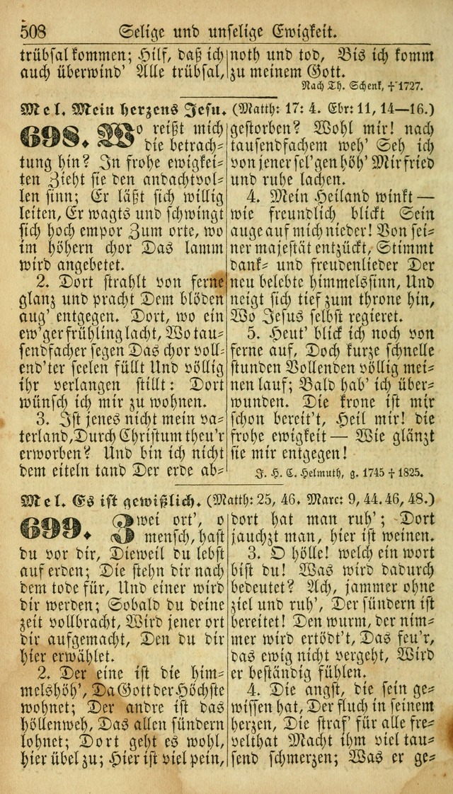 Deutsches Gesangbuch für die Evangelisch-Luterische Kirche in den Vereinigten Staaten: herausgegeben mit kirchlicher Genehmigung  page 508