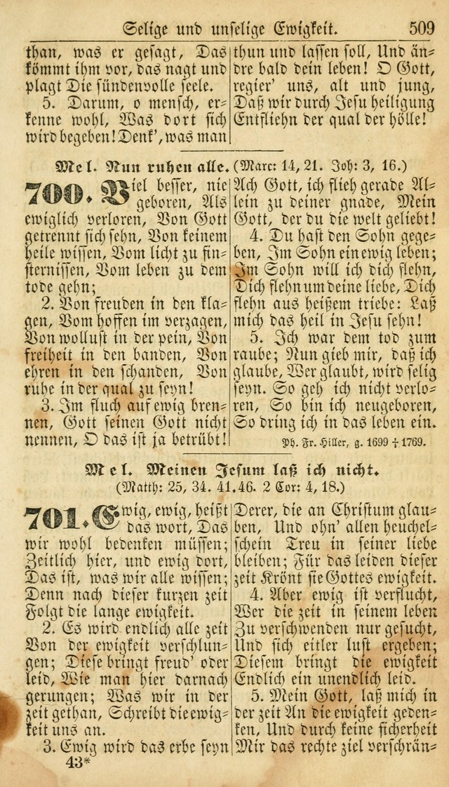 Deutsches Gesangbuch für die Evangelisch-Luterische Kirche in den Vereinigten Staaten: herausgegeben mit kirchlicher Genehmigung  page 509