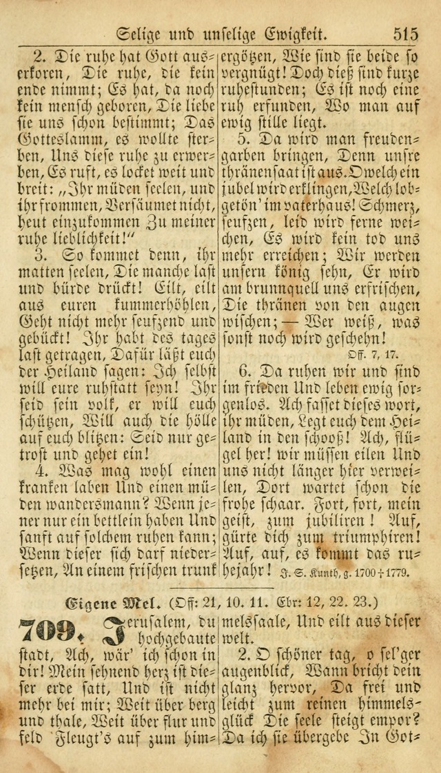 Deutsches Gesangbuch für die Evangelisch-Luterische Kirche in den Vereinigten Staaten: herausgegeben mit kirchlicher Genehmigung  page 515