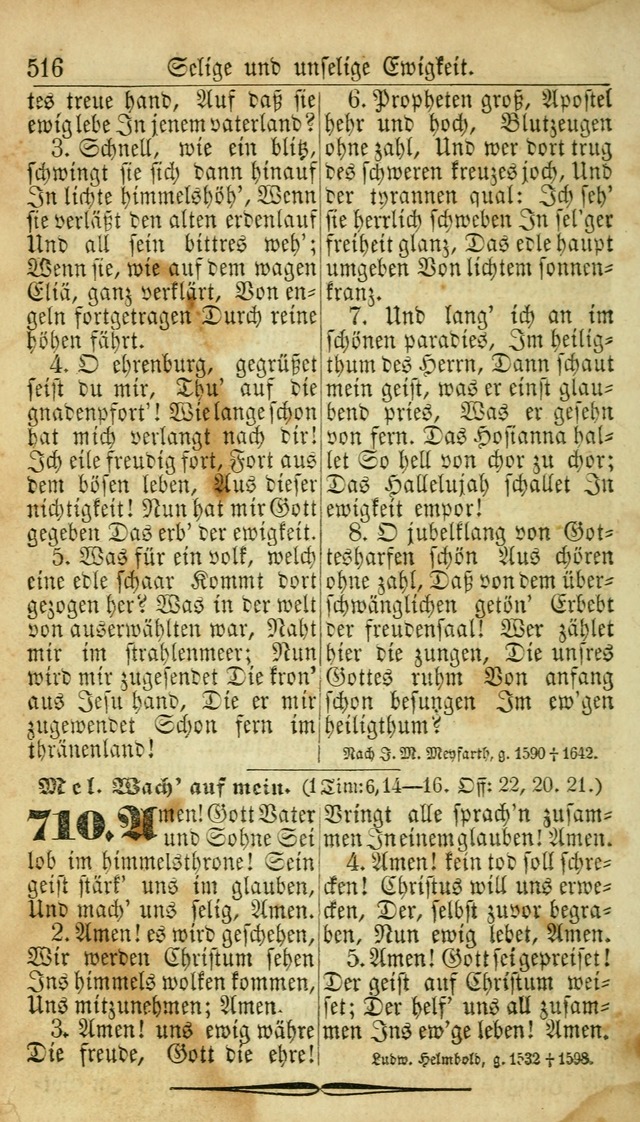 Deutsches Gesangbuch für die Evangelisch-Luterische Kirche in den Vereinigten Staaten: herausgegeben mit kirchlicher Genehmigung  page 516