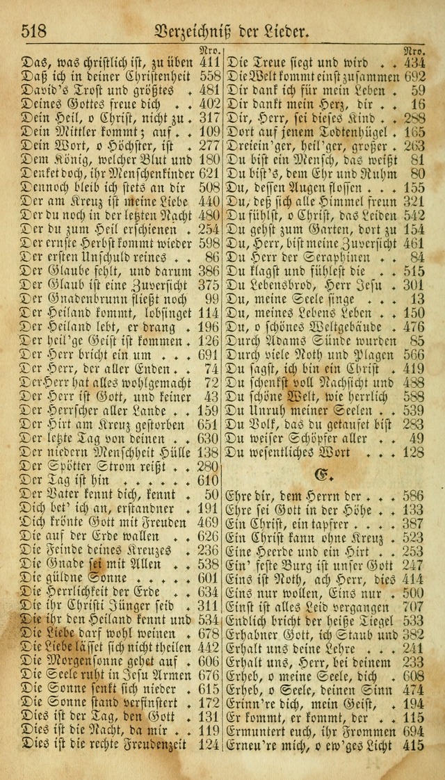 Deutsches Gesangbuch für die Evangelisch-Luterische Kirche in den Vereinigten Staaten: herausgegeben mit kirchlicher Genehmigung  page 518