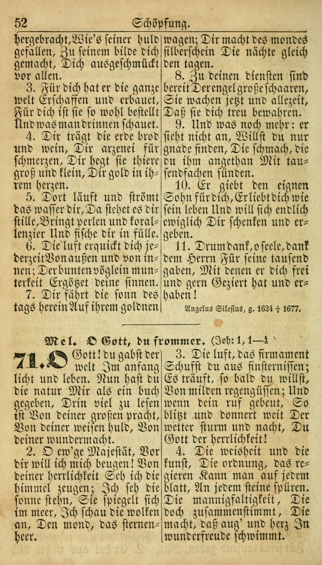 Deutsches Gesangbuch für die Evangelisch-Luterische Kirche in den Vereinigten Staaten: herausgegeben mit kirchlicher Genehmigung  page 52