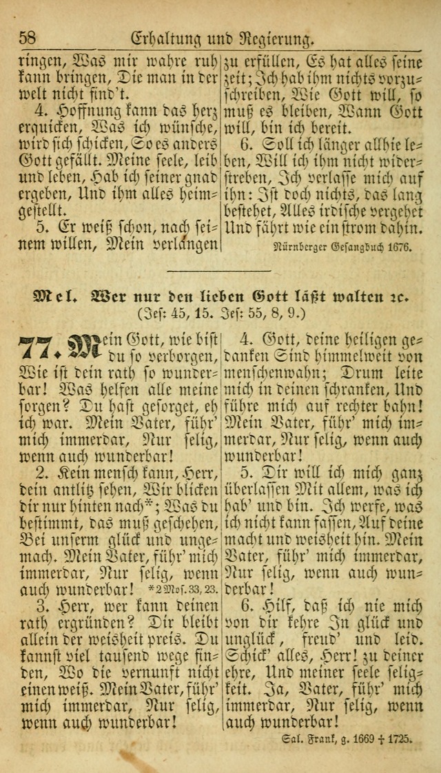 Deutsches Gesangbuch für die Evangelisch-Luterische Kirche in den Vereinigten Staaten: herausgegeben mit kirchlicher Genehmigung  page 58