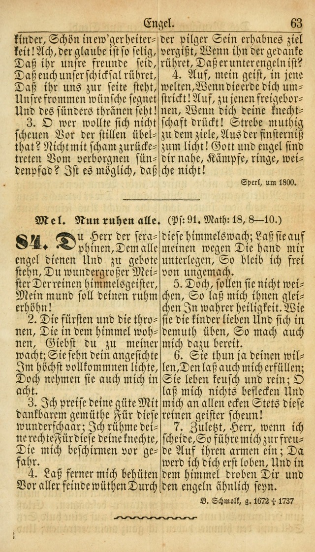 Deutsches Gesangbuch für die Evangelisch-Luterische Kirche in den Vereinigten Staaten: herausgegeben mit kirchlicher Genehmigung  page 63