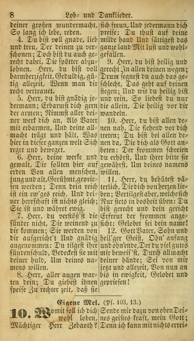 Deutsches Gesangbuch für die Evangelisch-Luterische Kirche in den Vereinigten Staaten: herausgegeben mit kirchlicher Genehmigung  page 8