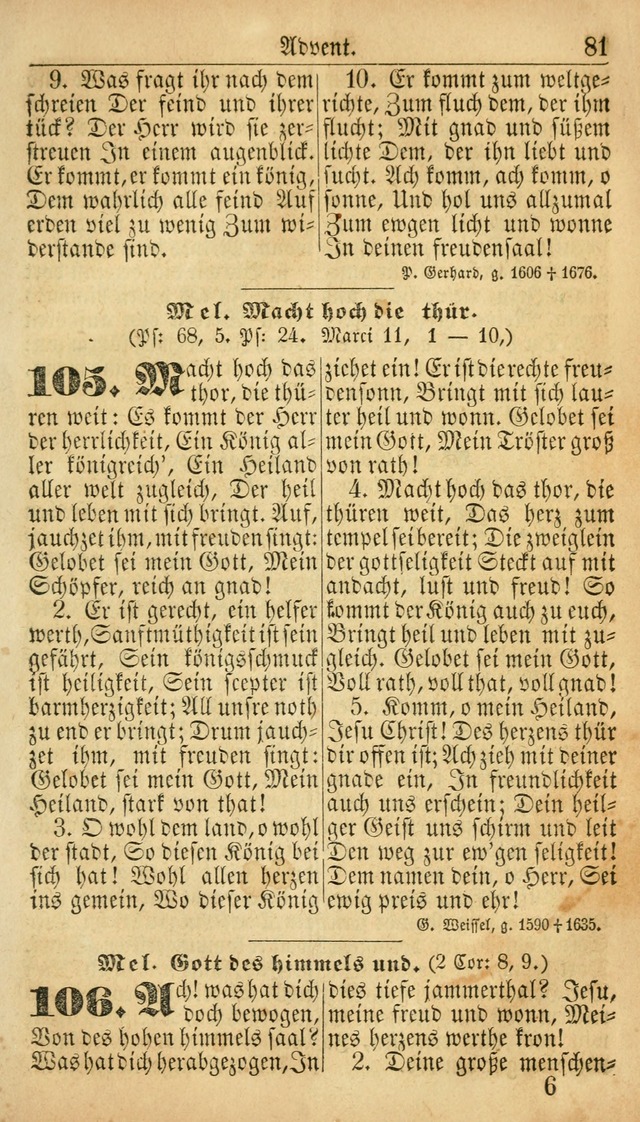 Deutsches Gesangbuch für die Evangelisch-Luterische Kirche in den Vereinigten Staaten: herausgegeben mit kirchlicher Genehmigung  page 81