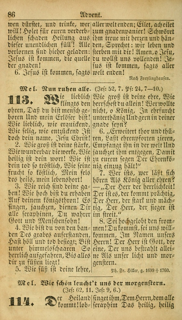 Deutsches Gesangbuch für die Evangelisch-Luterische Kirche in den Vereinigten Staaten: herausgegeben mit kirchlicher Genehmigung  page 86