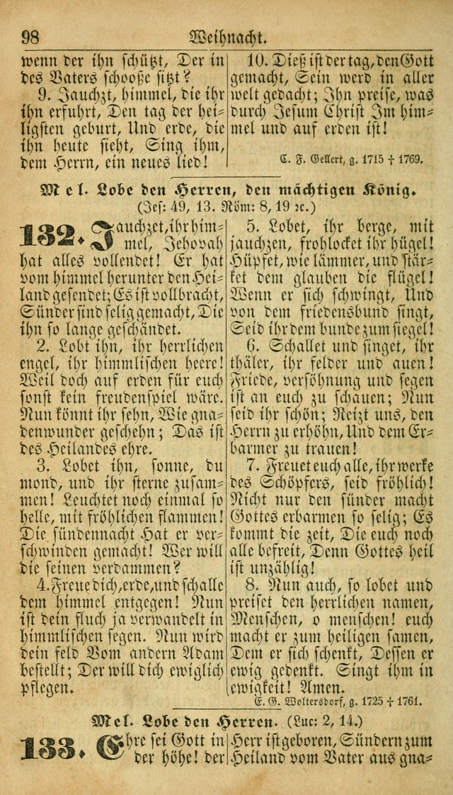 Deutsches Gesangbuch für die Evangelisch-Luterische Kirche in den Vereinigten Staaten: herausgegeben mit kirchlicher Genehmigung  page 98