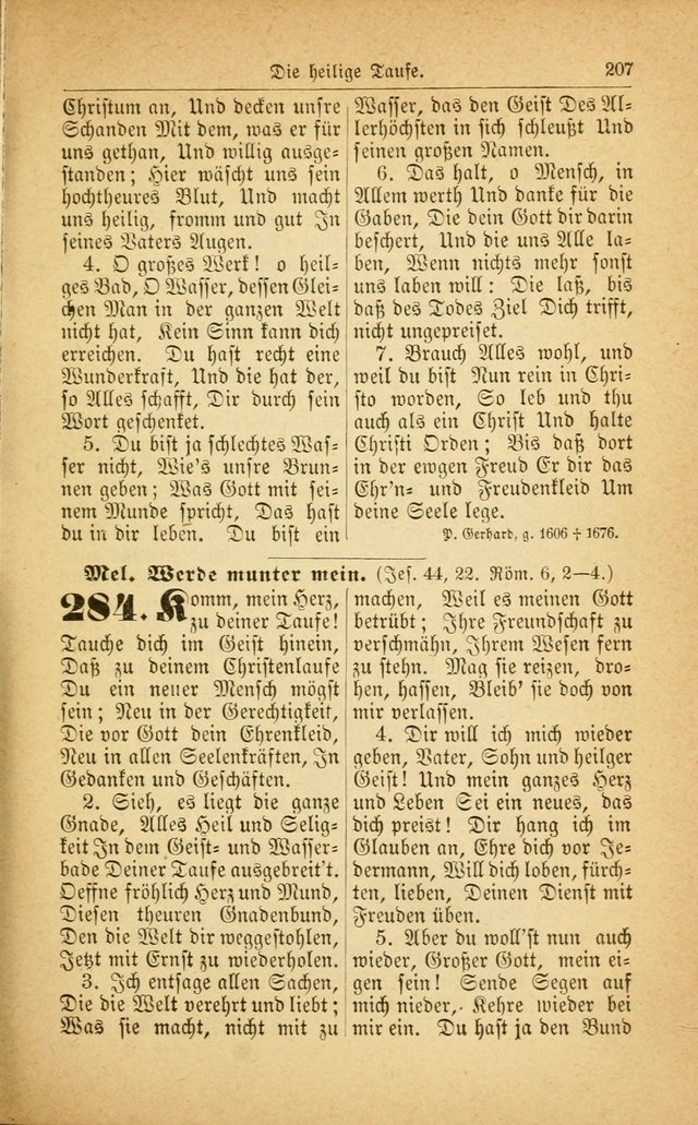 Deutsches Gesangbuch: für den Evangelisch-Lutherische Kirche in den Vereinigten Staaten herausgegen mit kirchlicher Genehmigung  page 261