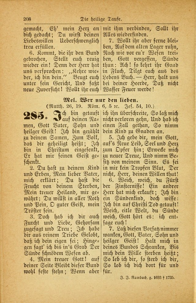 Deutsches Gesangbuch: für den Evangelisch-Lutherische Kirche in den Vereinigten Staaten herausgegen mit kirchlicher Genehmigung  page 262