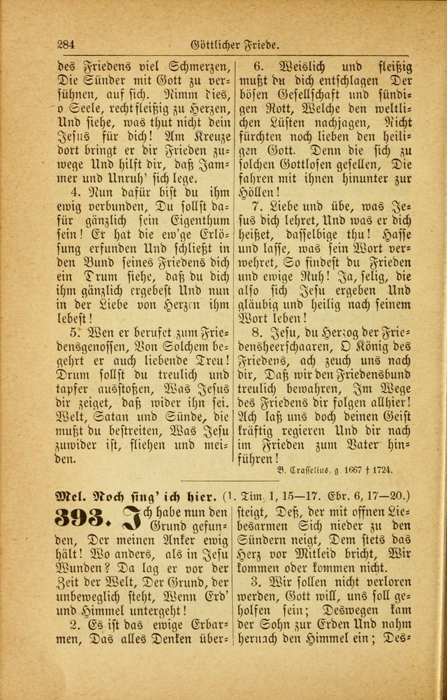 Deutsches Gesangbuch: für den Evangelisch-Lutherische Kirche in den Vereinigten Staaten herausgegen mit kirchlicher Genehmigung  page 338