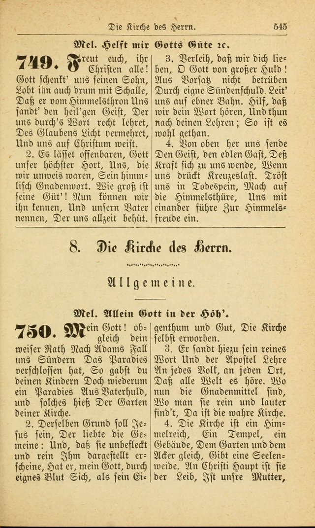 Deutsches Gesangbuch: für den Evangelisch-Lutherische Kirche in den Vereinigten Staaten herausgegen mit kirchlicher Genehmigung  page 599