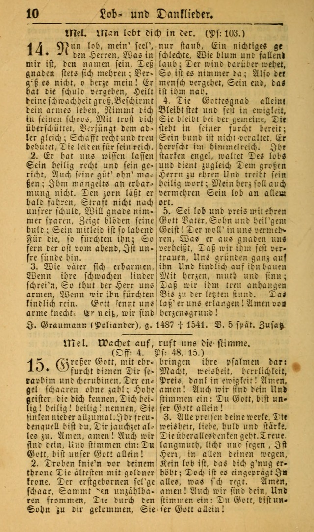 Deutsches Gesangbuch für die Evangelisch-Luterische Kirche in den Vereinigten Staaten: herausgegeben mit kirchlicher Genehmigung (22nd aufl.) page 10