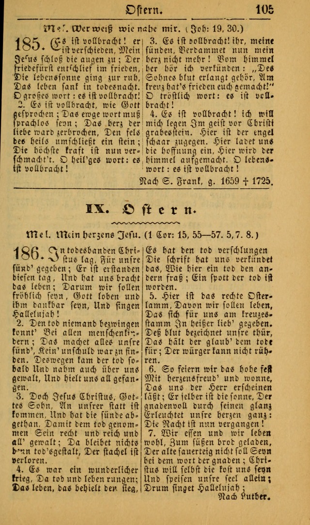 Deutsches Gesangbuch für die Evangelisch-Luterische Kirche in den Vereinigten Staaten: herausgegeben mit kirchlicher Genehmigung (22nd aufl.) page 105