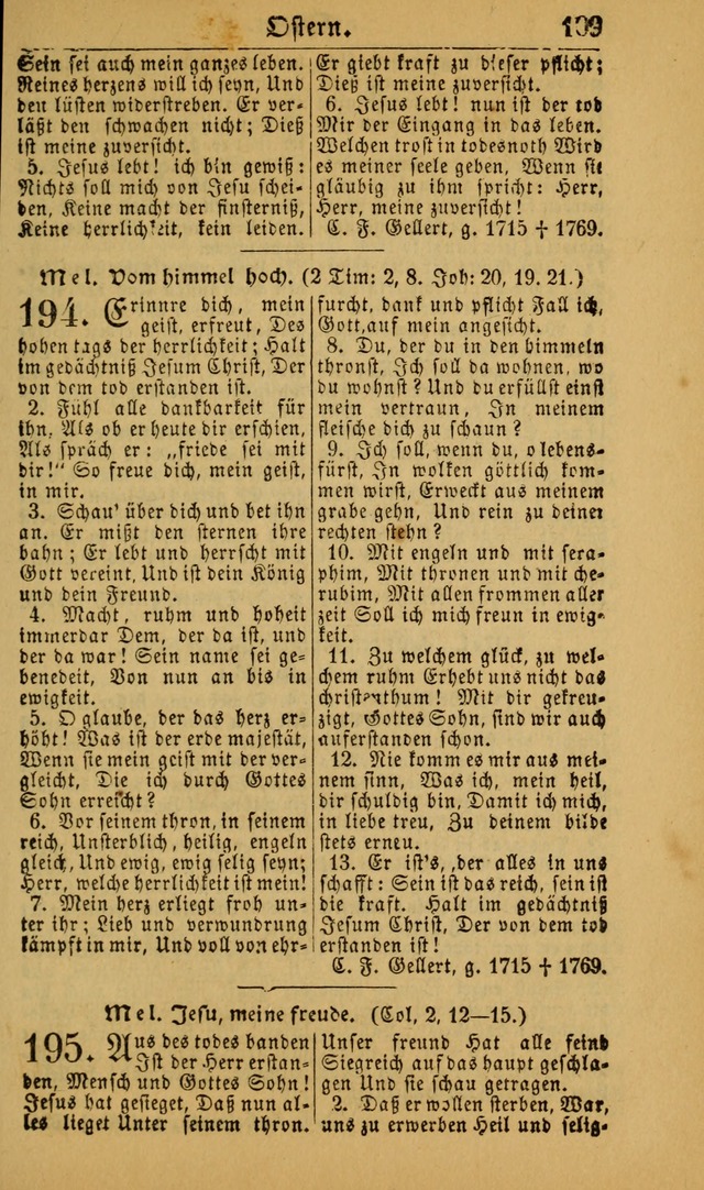 Deutsches Gesangbuch für die Evangelisch-Luterische Kirche in den Vereinigten Staaten: herausgegeben mit kirchlicher Genehmigung (22nd aufl.) page 109