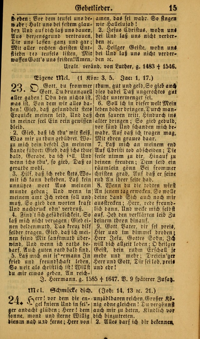 Deutsches Gesangbuch für die Evangelisch-Luterische Kirche in den Vereinigten Staaten: herausgegeben mit kirchlicher Genehmigung (22nd aufl.) page 15