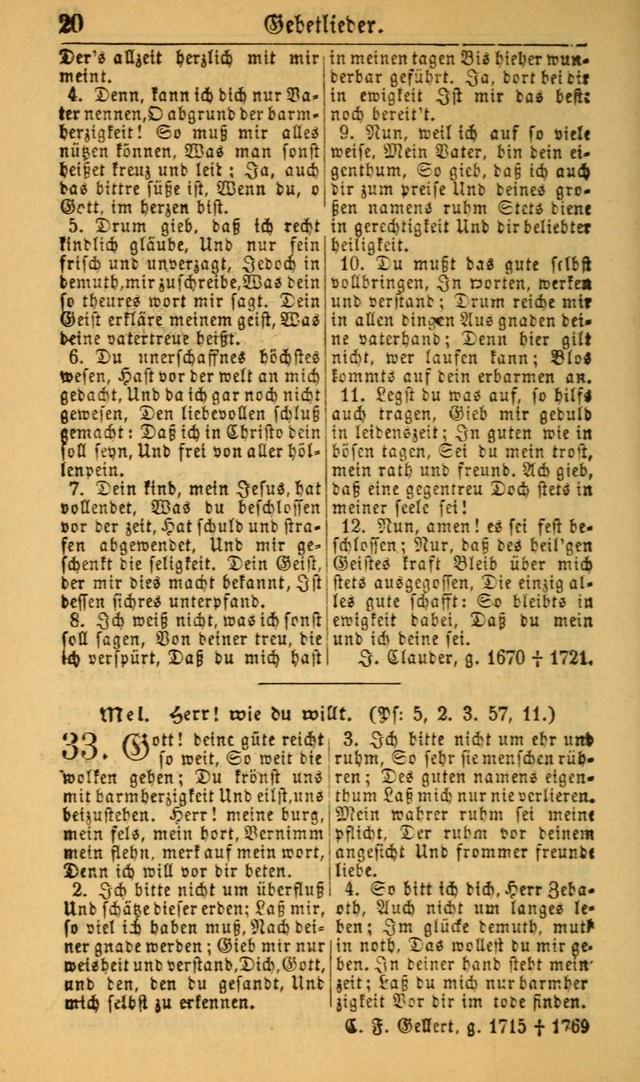 Deutsches Gesangbuch für die Evangelisch-Luterische Kirche in den Vereinigten Staaten: herausgegeben mit kirchlicher Genehmigung (22nd aufl.) page 20