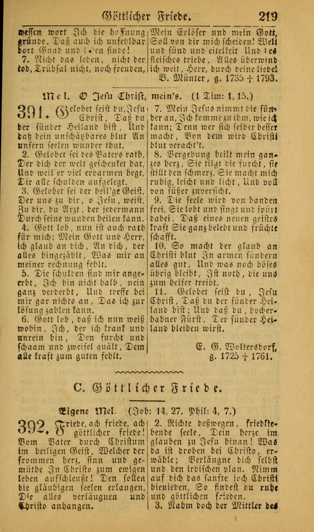 Deutsches Gesangbuch für die Evangelisch-Luterische Kirche in den Vereinigten Staaten: herausgegeben mit kirchlicher Genehmigung (22nd aufl.) page 221