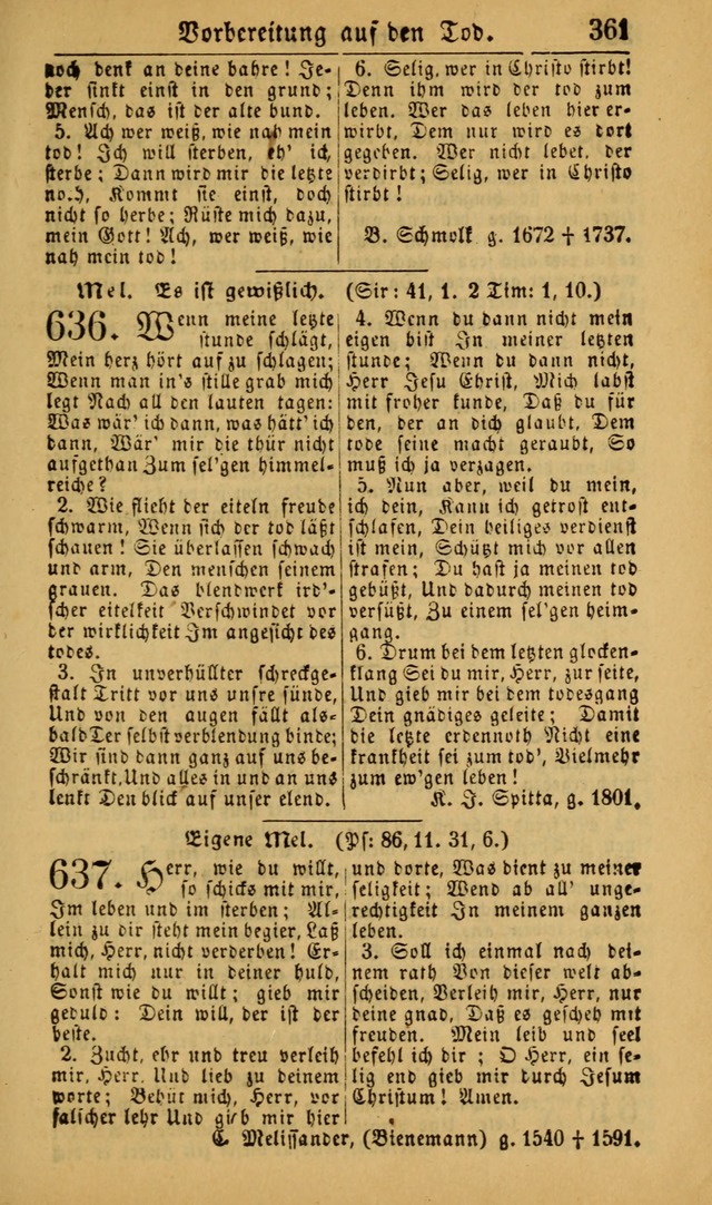 Deutsches Gesangbuch für die Evangelisch-Luterische Kirche in den Vereinigten Staaten: herausgegeben mit kirchlicher Genehmigung (22nd aufl.) page 363